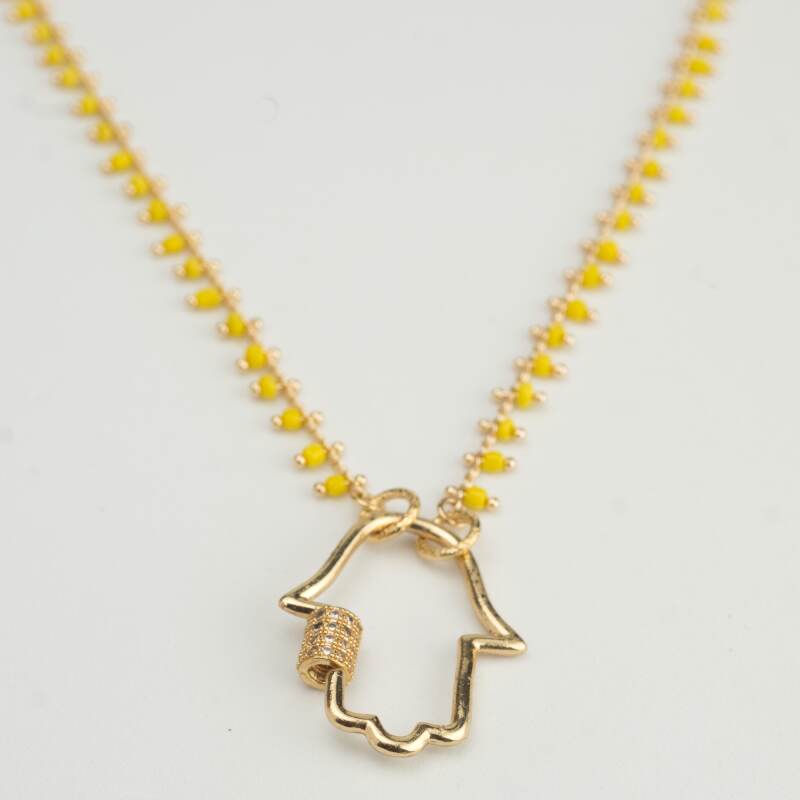 Collar Mano de Fátima dije/broche