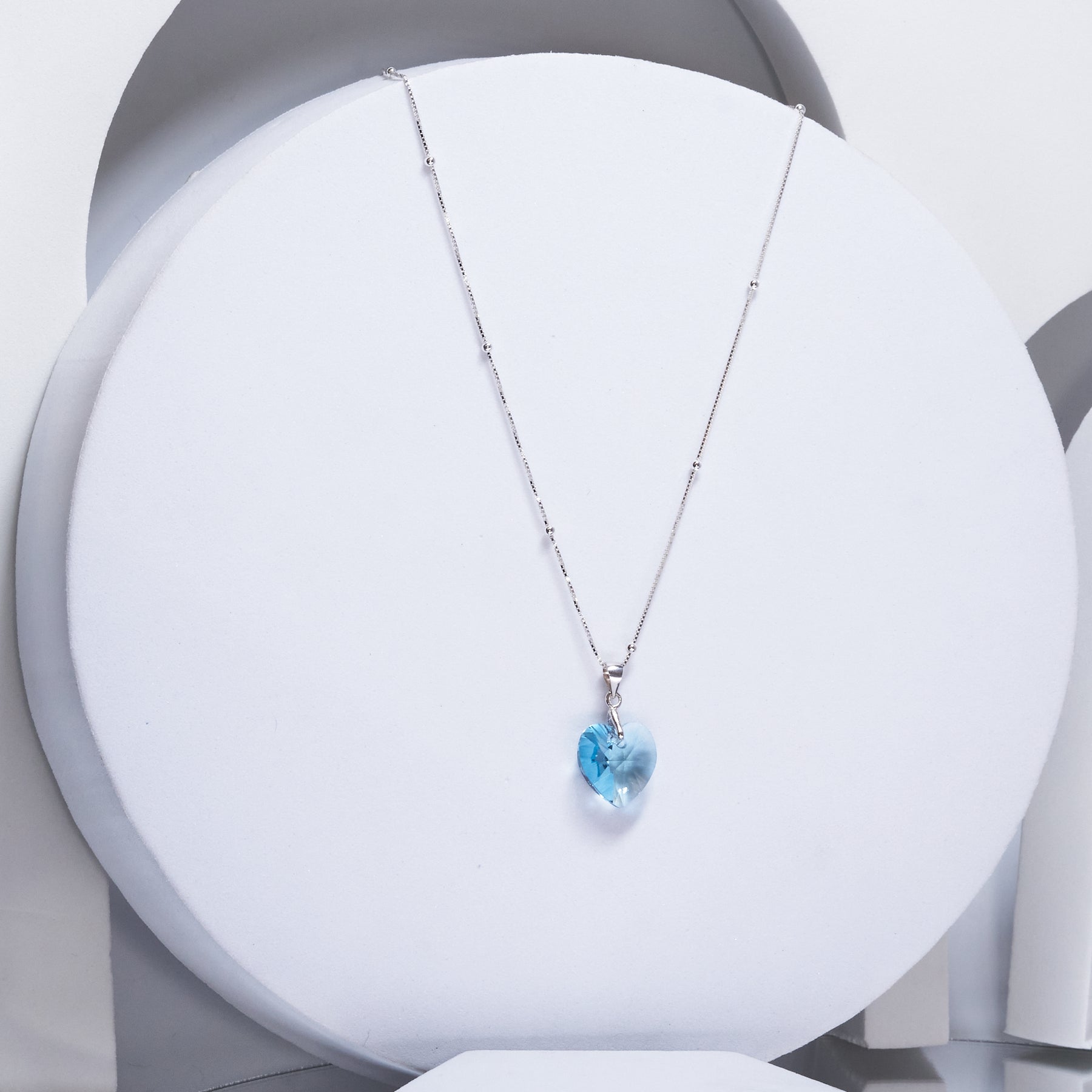 Collar corazon swarovski con plata 950